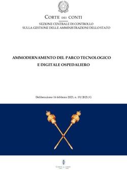 AMMODERNAMENTO DEL PARCO TECNOLOGICO E DIGITALE OSPEDALIERO - SEZIONE CENTRALE DI CONTROLLO SULLA GESTIONE DELLE AMMINISTRAZIONI DELLO STATO