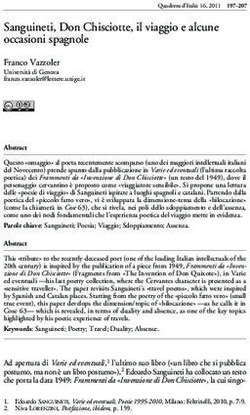 Sanguineti, Don Chisciotte, il viaggio e alcune occasioni spagnole