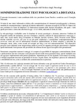 SOMMINISTRAZIONE TEST PSICOLOGICI A DISTANZA