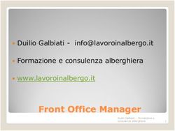Front Office Manager - Duilio Galbiati - Formazione e consulenza alberghiera www.lavoroinalbergo.it