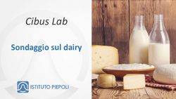 Cibus Lab Sondaggio sul dairy - Istituto Piepoli