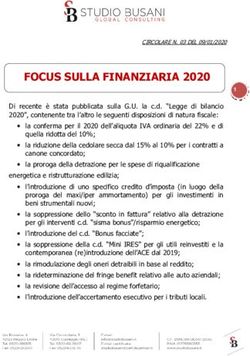 FOCUS SULLA FINANZIARIA 2020 - Studio Busani