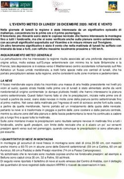 L'EVENTO METEO DI LUNEDI' 28 DICEMBRE 2020: NEVE E VENTO