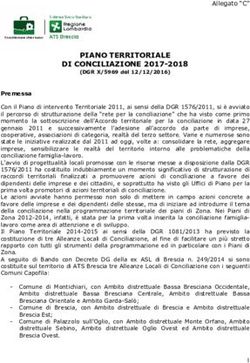 PIANO TERRITORIALE DI CONCILIAZIONE 2017-2018 - ASST Spedali Civili