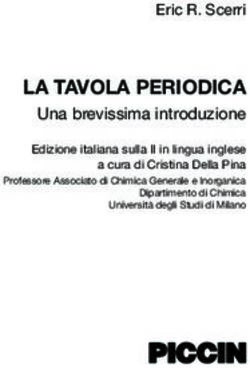 LA TAVOLA PERIODICA Una brevissima introduzione - Medicalinformation.it