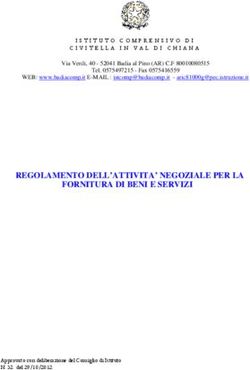 REGOLAMENTO DELL'ATTIVITA' NEGOZIALE PER LA FORNITURA DI BENI E SERVIZI
