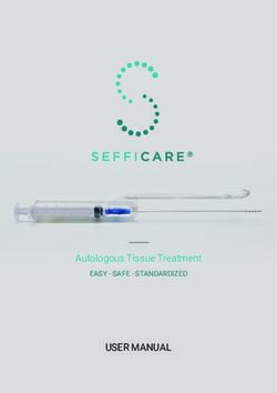 USER MANUAL Autologous Tissue Treatment - EASY - SAFE - STANDARDIZED - Alliance