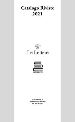 Catalogo Riviste 2021 - casa editrice Le Lettere