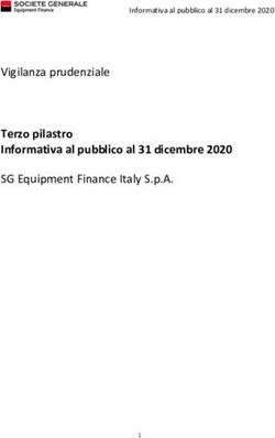 Vigilanza prudenziale Terzo pilastro Informativa al pubblico al 31 dicembre 2020 SG Equipment Finance Italy S.p.A - Informativa al pubblico al 31 ...