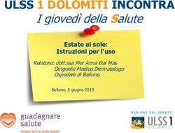 ULSS 1 DOLOMITI INCONTRA - I giovedì della Salute Estate al sole: Istruzioni per l'uso