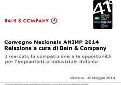 Convegno Nazionale ANIMP 2014 Relazione a cura di Bain & Company
