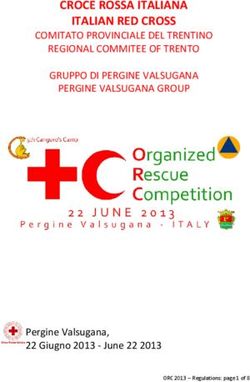 CROCE ROSSA ITALIANA ITALIAN RED CROSS - COMITATO PROVINCIALE DEL TRENTINO REGIONAL COMMITEE OF TRENTO GRUPPO DI PERGINE VALSUGANA PERGINE ...