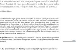 La prescrizione nel sistema penal-processualistico degli Stati baltici: il caso paradigmatico della Lettonia nella comparazione con le esperienze ...