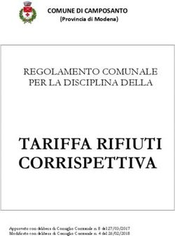 TARIFFA RIFIUTI CORRISPETTIVA - REGOLAMENTO COMUNALE PER LA DISCIPLINA DELLA COMUNE DI CAMPOSANTO