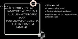 IL COPARENTING AND FAMILY RATING SYSTEM E IL LAUSANNE TRILOGUE PLAY: L'OSSEREVAZIONE DIRETTA DELLE INTERAZIONI FAMILIARI - Silvia Mazzoni