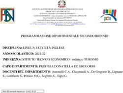 PROGRAMMAZIONE DIPARTIMENTALE SECONDO BIENNIO