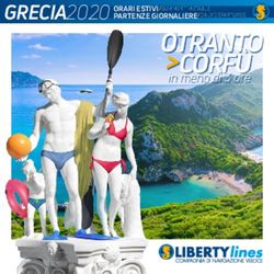 OTRANTO CORF&Ugrave; in meno di 3 ore - GRECIA2020 ORARI ESTIVI/SUMMER TIMETABLE - Liberty Lines