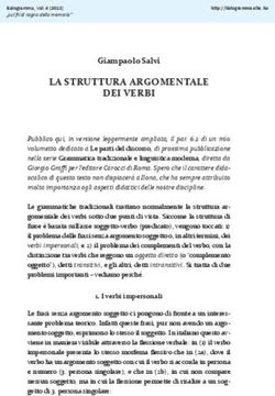 LA STRUTTURA ARGOMENTALE DEI VERBI - Giampaolo Salvi