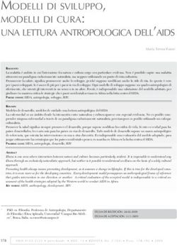 MODELLI DI SVILUPPO, MODELLI DI CURA: UNA LETTURA ANTROPOLOGICA DELL'AIDS