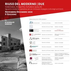 RIUSO DEL MODERNO | DUE - TERRITORIO, PROGETTO, FUTURO E QUALITÀ Sguardi e modalità operative per un rinnovato impegno civile degli architetti ...