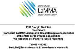 PHD GIORGIO BARTOLINI RICERCATORE (CONSORZIO LAMMA) LABORATORIO DI MONITORAGGIO E MODELLISTICA AMBIENTALE PER LO SVILUPPO SOSTENIBILE VIA MADONNA ...