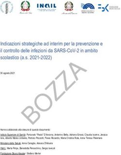 BOZZA - INDICAZIONI STRATEGICHE AD INTERIM PER LA PREVENZIONE E IL CONTROLLO DELLE INFEZIONI DA SARS-COV-2 IN AMBITO SCOLASTICO (A.S. 2021-2022)