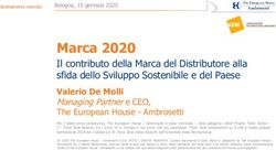 Marca 2020 Il contributo della Marca del Distributore alla sfida dello Sviluppo Sostenibile e del Paese - FederDistribuzione