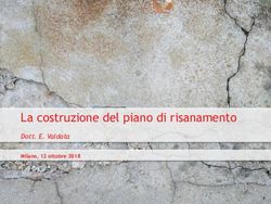 La costruzione del piano di risanamento - Dott. E. Valdata Milano, 12 ottobre 2018 - FPCU