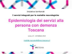 Epidemiologia dei servizi alla persona con demenza Toscana - I servizi integrati per le malattie neurologiche