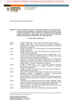 IL DIRETTORE GENERALE - Uniud