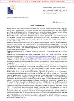 IL DIRETTORE GENERALE - Universit&agrave; degli Studi del Sannio