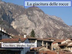 La giacitura delle rocce - Giacitura, pieghe, faglie, Moodle@Units