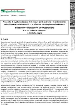 DELLE STRUTTURE RICETTIVE EXTRALBERGHIERE E ALTRE TIPOLGIE RICETTIVE - Regione Emilia-Romagna