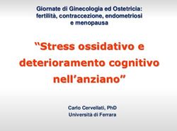 "Stress ossidativo e deterioramento cognitivo nell'anziano" - Giornate di Ginecologia ed Ostetricia: fertilità, contraccezione, endometriosi e ...