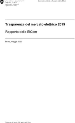 TRASPARENZA DEL MERCATO ELETTRICO 2019 RAPPORTO DELLA ELCOM
