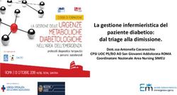 La gestione infermieristica del paziente diabetico: dal triage alla dimissione - Dott.ssa Antonella Cocorocchio CPSI UOC PS/BO AO San Giovanni ...