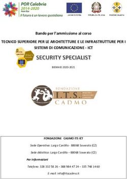 TECNICO SUPERIORE PER LE ARCHITETTURE E LE INFRASTRUTTURE PER I SISTEMI DI COMUNICAZIONE - ICT