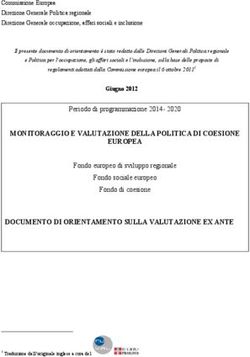 MONITORAGGIO E VALUTAZIONE DELLA POLITICA DI COESIONE EUROPEA