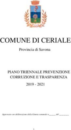 COMUNE DI CERIALE PIANO TRIENNALE PREVENZIONE CORRUZIONE E TRASPARENZA - Provincia di Savona 2019 2021