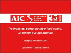 Tra moda del senza glutine e food safety: le criticità e le opportunità - Bologna, 29 Ottobre 2014 - AUSL Bologna