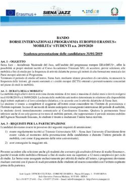BANDO BORSE INTERNAZIONALI PROGRAMMA EUROPEO ERASMUS+ - Siena Jazz