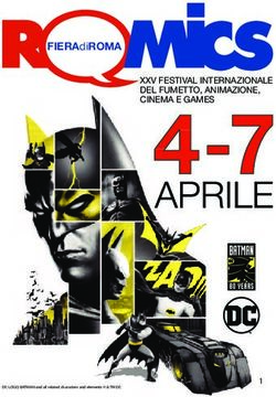 FIERAdiROMA XXV FESTIVAL INTERNAZIONALE DEL FUMETTO, ANIMAZIONE, CINEMA E GAMES - Romics