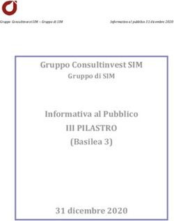 III PILASTRO Gruppo Consultinvest SIM Informativa al Pubblico (Basilea 3) 31 dicembre 2020 - Gruppo di SIM