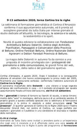 9-13 settembre 2020, torna Cortina tra le righe - Ordine Architetti Padova