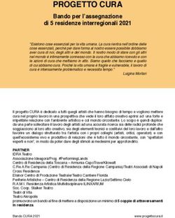 PROGETTO CURA Bando per l'assegnazione di 5 residenze interregionali 2021 - CURA#residenze interregionali