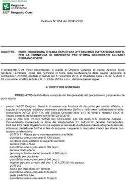 OGGETTO: ESITO PROCEDURA DI GARA ESPLETATA ATTRAVERSO PIATTAFORMA SINTEL PER LA FORNITURA DI DISPOSITIVI PER STOMIA OCCORRENTI ALL'ASST BERGAMO OVEST.