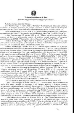 Tribunale ordinario di Bari - Sezione dei giudici per le indagini preliminari