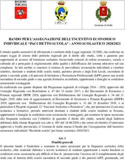 BANDO PER L'ASSEGNAZIONE DELL'INCENTIVO ECONOMICO INDIVIDUALE "PACCHETTO SCUOLA" - ANNO SCOLASTICO 2020/2021