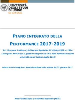 PERFORMANCE 2017-2019 - PIANO INTEGRATO DELLA - Uniud