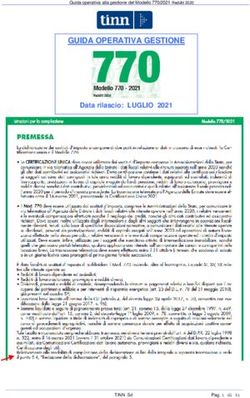 GUIDA OPERATIVA GESTIONE - Data rilascio: LUGLIO 2021 - TINN